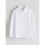 Lc Waikiki Yeni Sezon Basic Erkek Çocuk Poplin Gömlek - Beyaz - 4 - 5 Yaş
