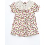 Lc Waikiki Yeni Sezon Bebe Yaka Uzun Kollu Çiçekli Kız Bebek Elbise - 3 - 6 Ay - Ekru
