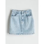 Lc Waikiki Yeni Sezon Beli Ayarlanabilir Lastikli Kız Çocuk Jean Etek - Mavi - 7 - 8 Yaş