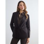 Lc Waikiki Yeni Sezon Beli Kuşaklı Kadın Blazer Ceket - Kahverengi - 46