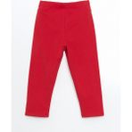Lc Waikiki Yeni Sezon Beli Lastikli 3/4 Boy Kız Çocuk Tayt - Kırmızı - 5 - 6 Yaş