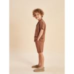Lc Waikiki Yeni Sezon Beli Lastikli Basic Erkek Çocuk Şort - Kahverengi - 9 - 12 Ay