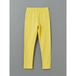 Lc Waikiki Yeni Sezon Beli Lastikli Basic Kız Çocuk Tayt - Sarı - 1 - 2 Yaş