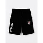Lc Waikiki Yeni Sezon Beli Lastikli Beşiktaş Baskılı Erkek Çocuk Şort - Siyah - 6 - 7 Yaş