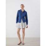 Lc Waikiki Yeni Sezon Beli Lastikli Desenli Mini Etek - Siyah - 2XL
