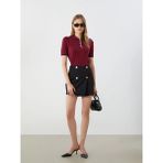 Lc Waikiki Yeni Sezon Beli Lastikli Düğmeli Mini Etek - Siyah - 2XL