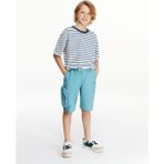 Lc Waikiki Yeni Sezon Beli Lastikli Erkek Çocuk Kargo Şort - Yeşil - 5 - 6 Yaş