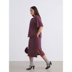 Lc Waikiki Yeni Sezon Beli Lastikli Etek - Bordo - 3XL