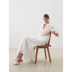 Lc Waikiki Yeni Sezon Beli Lastikli Kendinden Desenli Brode Etek - Ekru - 2XL