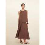 Lc Waikiki Yeni Sezon Beli Lastikli Loose Fit Etek - Kahverengi - M