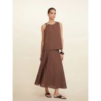 Lc Waikiki Yeni Sezon Beli Lastikli Loose Fit Etek - Kahverengi - XL