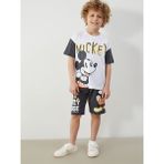 Lc Waikiki Yeni Sezon Beli Lastikli Mickey Mouse Baskılı Erkek Çocuk Şort - Antrasit - 1 - 2 Yaş
