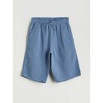 Lc Waikiki Yeni Sezon Beli Lastikli Müslin Erkek Çocuk Şort - Mavi - 5 - 6 Yaş