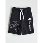 Lc Waikiki Yeni Sezon Beli Lastikli Playstation Baskılı Erkek Çocuk Şort - Antrasit - 9 - 10 Yaş