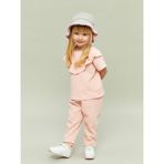 Lc Waikiki Yeni Sezon Bisiklet Yaka Basic Kız Bebek Bluz ve Pantolon 2'li - Pembe - 1 - 3 Ay
