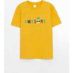 Lc Waikiki Yeni Sezon Bisiklet Yaka Baskili Erkek Cocuk Tisort - S5HG07Z1 - Turuncu