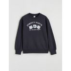 Lc Waikiki Yeni Sezon Bisiklet Yaka Baskılı Kız Çocuk Kalın Sweatshirt - Lacivert - 7 - 8 Yaş