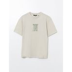 Lc Waikiki Yeni Sezon Bisiklet Yaka Baskili Penye Erkek Tisort - S5LG65Z8 - XL - Bej