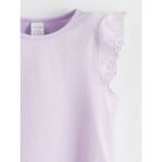 Lc Waikiki Yeni Sezon Bisiklet Yaka Brodeli Penye Kız Çocuk Bluz - Lila - 2 - 3 Yaş