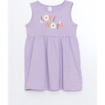 Lc Waikiki Yeni Sezon Bisiklet Yaka Çiçekli Kız Çocuk Elbise - 1 - 2 Yaş - Lila