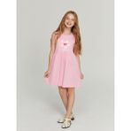 Lc Waikiki Yeni Sezon Bisiklet Yaka Çiçekli Kız Çocuk Elbise - 7 - 8 Yaş - Pembe