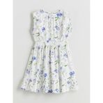 Lc Waikiki Yeni Sezon Bisiklet Yaka Çiçekli Kız Çocuk Elbise - 8 - 9 Yaş - Beyaz
