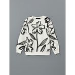 Lc Waikiki Yeni Sezon Bisiklet Yaka Çiçekli Kız Çocuk Sweatshirt - Ekru - 5 - 6 Yaş