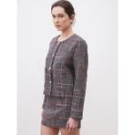 Lc Waikiki Yeni Sezon Bisiklet Yaka Ekose Kadın Tüvit Ceket - XL - Bordo