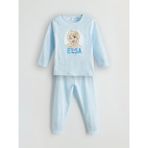 Lc Waikiki Yeni Sezon Bisiklet Yaka Elsa Baskılı Kız Çocuk Pijama Takımı - Mavi - 3 - 4 Yaş