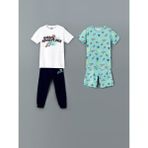 Lc Waikiki Yeni Sezon Bisiklet Yaka Erkek Cocuk Pijama Takimi 2'li - S5IF07Z4 - Beyaz - 5 - 6 Yaş