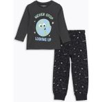 Lc Waikiki Yeni Sezon Bisiklet Yaka Erkek Çocuk Pijama Takımı - Gri - 2 - 3 Yaş
