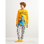 Lc Waikiki Yeni Sezon Bisiklet Yaka Erkek Çocuk Pijama Takımı - Turuncu - 9 - 10 Yaş