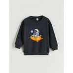 Lc Waikiki Yeni Sezon Bisiklet Yaka Erkek Çocuk Sweatshirt - Antrasit - 9 - 12 Ay