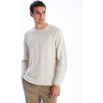 Lc Waikiki Yeni Sezon Bisiklet Yaka Kareli Erkek Triko Kazak - Bej - 2XL