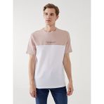 Lc Waikiki Yeni Sezon Bisiklet Yaka Kisa Kollu Renk Bloklu Erkek Tisort - S58827Z8 - Pembe