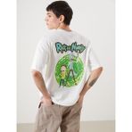 Lc Waikiki Yeni Sezon Bisiklet Yaka Kısa Kollu Rick And Morty Baskılı Penye Erkek Tişört - Ekru