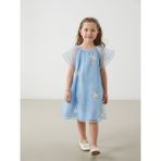 Lc Waikiki Yeni Sezon Bisiklet Yaka Kız Çocuk Dantel Elbise - 1 - 2 Yaş - Mavi