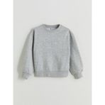 Lc Waikiki Yeni Sezon Bisiklet Yaka Kız Çocuk Sweatshirt - Gri - 8 - 9 Yaş