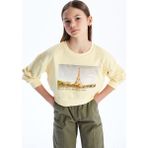 Lc Waikiki Yeni Sezon Bisiklet Yaka Kız Çocuk Sweatshirt - Sarı - 11 - 12 Yaş