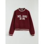Lc Waikiki Yeni Sezon Bisiklet Yaka Milano Desenli Kız Çocuk Triko Hırka - Bordo - 12 - 13 Yaş