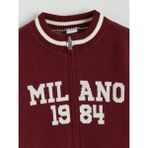 Lc Waikiki Yeni Sezon Bisiklet Yaka Milano Desenli Kız Çocuk Triko Hırka - Bordo - 9 - 10 Yaş