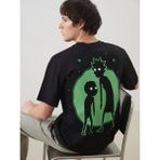 Lc Waikiki Yeni Sezon Bisiklet Yaka Rick And Morty Baskılı Erkek Tişört - Siyah - XS
