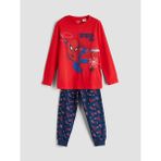 Lc Waikiki Yeni Sezon Bisiklet Yaka Spider-Man Baskılı Erkek Çocuk Pijama Takımı - Kırmızı - 3 - 4 Yaş