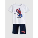 Lc Waikiki Yeni Sezon Bisiklet Yaka Spider-Man Baskili Erkek Cocuk Sortlu Pijama Takimi - S5FU65Z4 - Beyaz - 6 - 7 Yaş