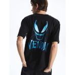 Lc Waikiki Yeni Sezon Bisiklet Yaka Venom Baskılı Penye Erkek Tişört - Siyah - XS