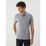 Lc Waikiki Yeni Sezon Büyük Beden Polo Yaka Kısa Kollu Pike Erkek Tişört - Gri - 2XL