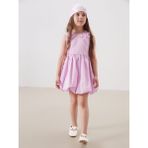 Lc Waikiki Yeni Sezon Çiçek Aplike Kız Çocuk Balon Elbise - 2 - 3 Yaş - Lila