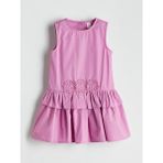 Lc Waikiki Yeni Sezon Çiçek Aplike Kız Çocuk Poplin Elbise - 9 - 12 Ay - Pembe