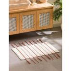 Lc Waikiki Yeni Sezon Çizgi Nakışlı Banyo Paspası 50X80 cm - Ekru