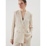 Lc Waikiki Yeni Sezon Çizgili Kadın Blazer Ceket - 36 - Bej